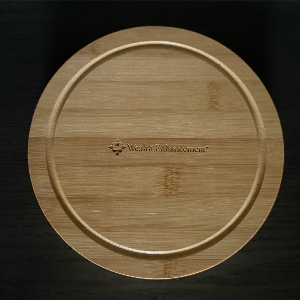 Round Charcuterie Cheese Serving Board - Natural Brown 8” Diameter
